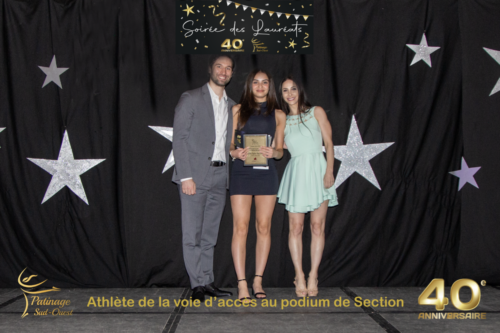 Athlète de la voie d'accès au podium de Section